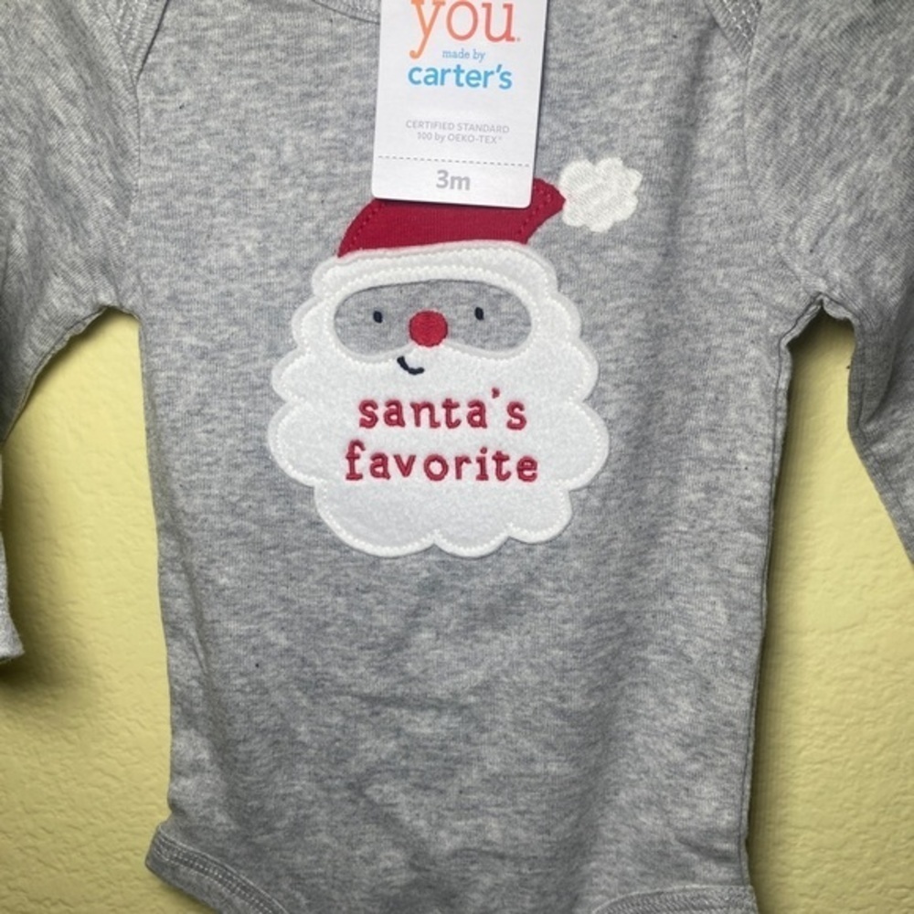 BABY‎ carter’s just one you bodysuit santa’s favorite - Picture 3 of 6